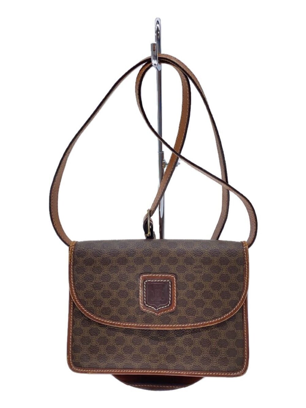 Celine Macadam Shoulder bag Brown All over